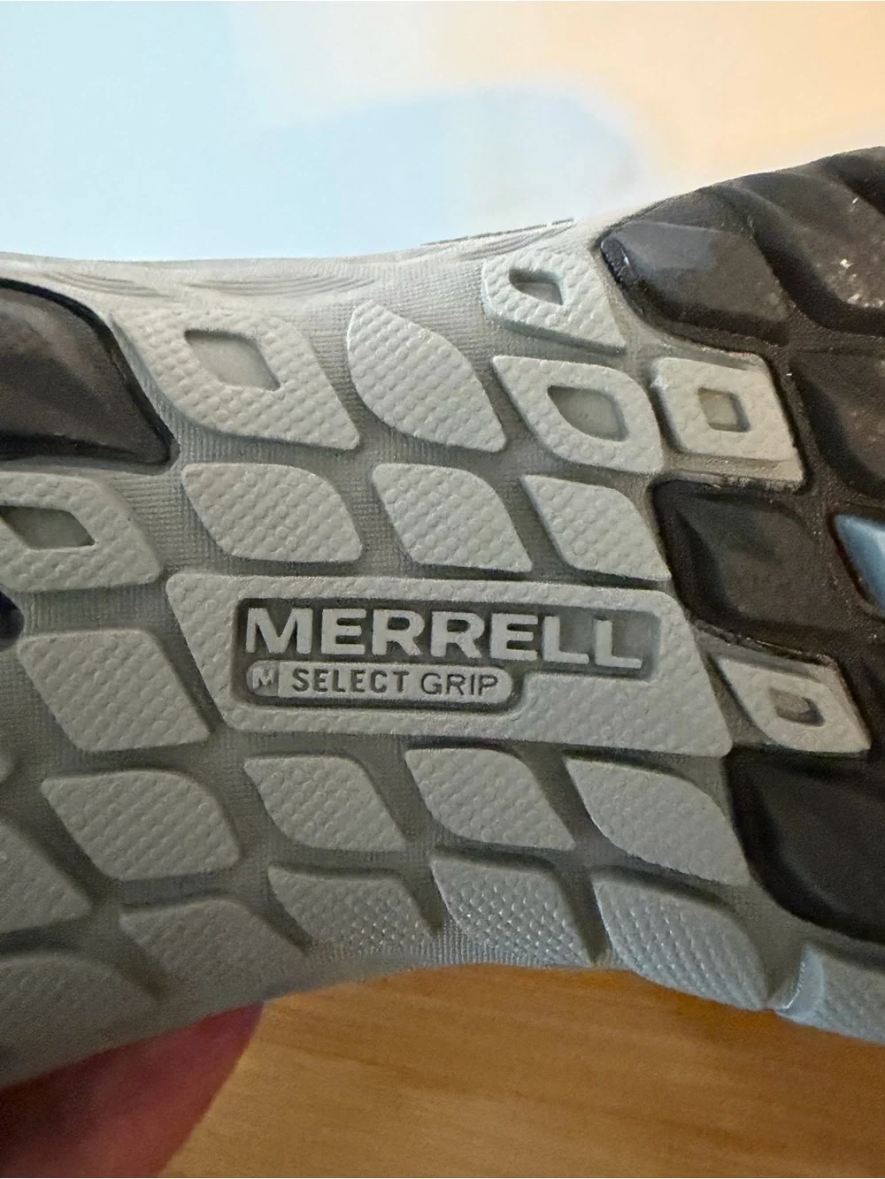Merrell Women’s 6.5 Siren Edge Hiking Gray & Blue Trail Sneakers